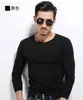 Camiseta de Manga Larga para Hombre Primavera y Verano Cuello Redondo Corte Ajustado Color Personalidad Moda Camiseta Básica para Hombre Fabricantes