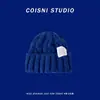 Gorro de Lana Espeso de Color Caramelo Estilo Japonés para Mujer, Cálido de Invierno Retro Casual Multifuncional Letra