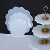 Molde de prato de frutas de três camadas estilo ins transfronteiriço, molde de silicone para bandeja de gota de cristal DIY, suporte de exibição, utensílios de mesa