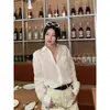 Camisa Sencilla de Lino Middletone, Estilo Old Money con un Toque Limpio y Elegante, Top de Manga Larga 100% Lino para Mujer, Verano, Cuello de Solapa.