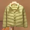 Jaqueta Acolchoada Leve com Gola Alta Youjia Clothing Outono e Inverno para Crianças Forro Quente Jaqueta Média e Grande para Meninos e Meninas 90 Veludo