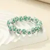 Pulsera de Cerámica de Porcelana Azul y Blanca de Venta Caliente Transfronteriza Diy, Pulsera Trenzada Estilo Chino de Gama Alta, Pulsera Versátil y que No se Desvanece