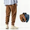 Nuevos Pantalones Casuales de Pana Ajustados para Hombre Estilo Japonés Lavados Sueltos Otoño/Invierno 2026 Estilo Chino Retro con Etiqueta