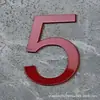 Adesivo Digital Estéreo de Acrílico Letras Bronze Dourado Preto e Branco Número do Quarto Adesivo de Parede Placa de Número de Porta Placa