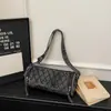 Bolsa Nova Estilo Primavera 2026 Rombus Cilindro, Bolsa Transversal Grande Capacidade Moderna e Elegante, Bolsa de Ombro Estilo Coreano Saco para Mulheres