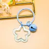 Chaveiro Anel de Livro Sino Estrela Pentágono Colorido Transparente Figurine de Miçangas Perler Feito à Mão Autônomo Acessórios de Joia