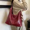 Bolsa de Viaje Melanoid para Mujer 2026 Nuevo Otoño Textura Retro Versátil Bolso de Hombro Bolso Tote de Gran Capacidad