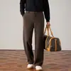 Pantalones de pierna ancha de lana acetato, pantalones casuales para hombre, estilo recto holgado, talla grande, business casual, estilo old-money, pantalones para hombre