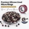 Clips para extensiones de cabello sin costuras transfronterizos, anillos de expansión de silicona para extensiones de cabello, anillos para extensiones de cabello sin costuras