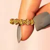 Cao Shi Chapado en Oro Japonés y Coreano Anillo Rosa Lazada Anillo de Flor de Flor para Mujer Moda Estilo Fresco Pastoral Joyería