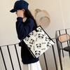 Bolsa Panda Grande Capacidade Bolsa de Mão Estilo para o Trabalho Bolsa Tote Estampa Fofa Bolsa de Lona Bolsa de Ombro Portátil Feminina