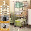 Estante carrito de acrílico para snacks cosméticos piso dormitorio estantería mesa de noche estante de almacenamiento para baño