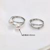 Anillo portaanillos vacío de plata de ley S925 completo caliente accesorios de plata diy al por mayor portaanillos vacío para perla de 8.0-8.5 mm