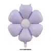 Versión Coreana de Globo de Película de Aluminio de Margarita Cara Sonriente Blanca Globo de Papel de Aluminio de Crisantemo Accesorios para Fotos de Cumpleaños Globo de Plumeria