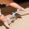 Pulsera de Flor de Zircón con Mariposa Estilo Pastoral para Mujer, Exquisita Pulsera de Nicho de Gama Alta, Joyería de Mano Simple y Versátil al por Mayor