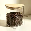 Frasco hermético con tapa de bambú, caja de almacenamiento a prueba de humedad para cocina, frasco transparente, recipiente para granos, contenedor de almacenamiento, frasco transfronterizo para té y dulces