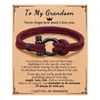 Pulsera de Moda Transfronteriza Europea y Americana Brazalete Tejido para Hombres Cierre de Acero Inoxidable Cuerda Roja de Mano para Pareja Joyería para Estudiantes