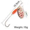 Isca Spinner Giratória Ftk com Anzol Único Lâmina de Ferro Spinnerbait para Pesca de Robalo e Lucio