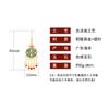 [Venda quente de fábrica] Brincos de artesanato banhados a ouro com esmalte Gong Yanfeng com incrustação de imitação de jade Hetian brincos de franja atacado