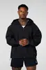YOUNGLA estilo americano jogger para hombre manga larga deportiva fitness secado rápido transpirable elástico media cremallera ajustada camiseta de entrenamiento