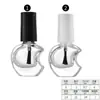 Botellas Transparentes Redondas y Cuadradas para Esmalte de Uñas 5ml 10ml 15ml Botellas de Vidrio para Cosméticos con Tapa y Pincel