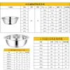 Acero Inoxidable 304 Lavabo Doméstico Cocina Lavado de Verduras y Masa Redondo Comercial Tamaño Grande Cubo Lavabo Facial de Acero Inoxidable