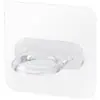 Gancho de Anillo sin Taladro Estante de Almacenamiento Redondo para Baño Cocina Gancho Redondo Pegatina de Gancho Adhesivo Fuerte Gancho Impermeable Transparente sin Rastro