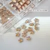Champagne Cintilante Fundo Plano Zircônia Arte de Unha Diamante Fundo Plano Médio Zircônia Diamante Formato Especial Olho de Cavalo Coração Gota de Água Joia de Unha