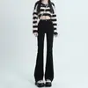 Jeans de Campana de Cintura Alta de Nicho para Mujer, Nuevo Estilo Otoño e Invierno 2023, Pantalones de Campana Elásticos Ajustados para Mujer Petite, Modernos