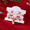 Europeu e Americano Transfronteiriço Natal Nova Moda Design de Cor Contrastante Árvore de Natal Boneco de Neve Velho Cerâmica Macia Conjunto de Pulseiras de Contas