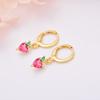 Moda verano lindo chapado en cobre oro 18K micro incrustado circonita serie de frutas aretes colgantes joyería para mujer venta al por mayor transfronteriza