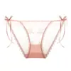 Calcinha Sexy de Renda para Meninas Jovens, Forro 100% Algodão, Respirável, Sem Costura, Alto Apelo Estético, Estilo Puro Desejo, Tanga de Cintura Baixa