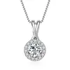 Plata de Ley S925 Moda Lujo Ligero Collar de Moissanita Temperamento de Gama Alta Exclusivo Transfronterizo Fabricante de Gargantillas Venta Directa al por Mayor