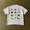 Transfronterizo Aliexpress Talla Europea Algodón Puro Harajuku Retro Moda Camiseta Oversize S