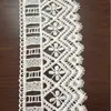 Renda Bordada Vazada 7cm de Largura Acessórios de Bordado DIY Poliéster Seda Renda Solúvel em Água Nova Etiqueta de Presente