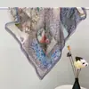 Novedades en Stock: Pañuelo Cuadrado de Algodón de Seda Estampado de 70 cm con Patrón Floral Francés Vintage, Chal Pequeño Delgado, Disponible al por Mayor