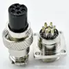 Soquete quadrado GX12 2 pinos 3 pinos 4 pinos 5 pinos 6 pinos 7 pinos Soquete Conector de cabo plug-in de aviação 5 furos