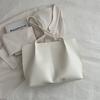 Casual Commuter Tote Bag Feminino 2024 Nova moda distintivo bolsa de ombro simples retro de grande capacidade