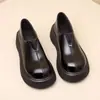 Otoño/Invierno 2026 Nuevo Moda Casual Extranjera Elegante Zapatos Mocasines de Suela Gruesa Versátiles Transversales Slip-on Transversales
