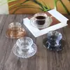 Conjunto de Caneca de Café Explosões Transfronteiriças Casa Sentido de Alto Padrão Caneca de Café da Manhã Uma Caneca Um Prato Copo de Vidro com Alça Copo de Água
