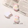 Suave Fufu Dibujo Animado Lindo Resina Terciopelo Animal Pequeño Panda Parche DIY Accesorios para el Cabello Funda para Teléfono Móvil Accesorios para la Consola Central