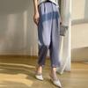 Pantalones de satén de seda pantalones de seda traje de seda pantalones realmente 23 pantalones harén primavera colgando cintura corta alta nuevo liso casual mujer oeste