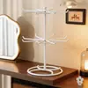 Estante Giratorio para Guardar Pulseras y Collares, Escritorio, Cuerda para la Mano, Reloj, Goma para el Cabello, Colgador de Pendientes, Llavero, Colgante, Estante de Almacenamiento
