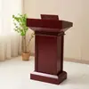 Juego pequeño de mesa y sillas para conferencias, madera maciza de dos plazas para sala de reuniones, sala de actividades para miembros del partido, podio, mesa larga pintada