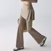 Yoyo conjunto recomendado de dos piezas con cubierta de glúteos desmontable, cobertura de cadera, ligeramente acampanado, primavera y otoño, pantalones deportivos Putila fitness