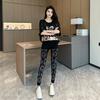 Leggings Crop para Mujer con Estampado de Pedrería para Usar como Ropa Exterior, Novedad Primavera 2026, Leggings Skinny Versátiles de Corte Ajustado