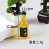 Botella de Bebida Pequeña Simulada, Historia de Amor Rústica, Lata de Mermelada de Fruta, Accesorios para Joyería de Resina DIY, Vino Estéreo