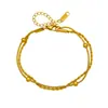 Dongguan Acero de Titanio Joyería al por Mayor Cadena Hueso de Serpiente Cadena Retorcida Simple Europea y Americana Tobillera de Acero Inoxidable 18K para Mujeres Que No Se Desvanece