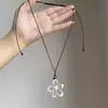 Lindo Collar Colgante de Cachorro de Cerámica con Orejas Grandes para Aficionados para Mujeres Cuerda Trenzada de Cordón con Cuentas de Colores Accesorios Adornos Accesorios