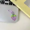 Llavero de Plato de Muñeca de Fruta Simulada Lindo Dibujo Animado Corazón de Chica Estudiante Accesorios de Pareja Regalo para Mejor Amiga Colgante